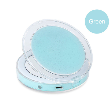 LED Lighted Mini  3X Magnifying Compact Makeup Mirror