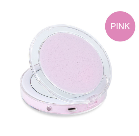 LED Lighted Mini  3X Magnifying Compact Makeup Mirror