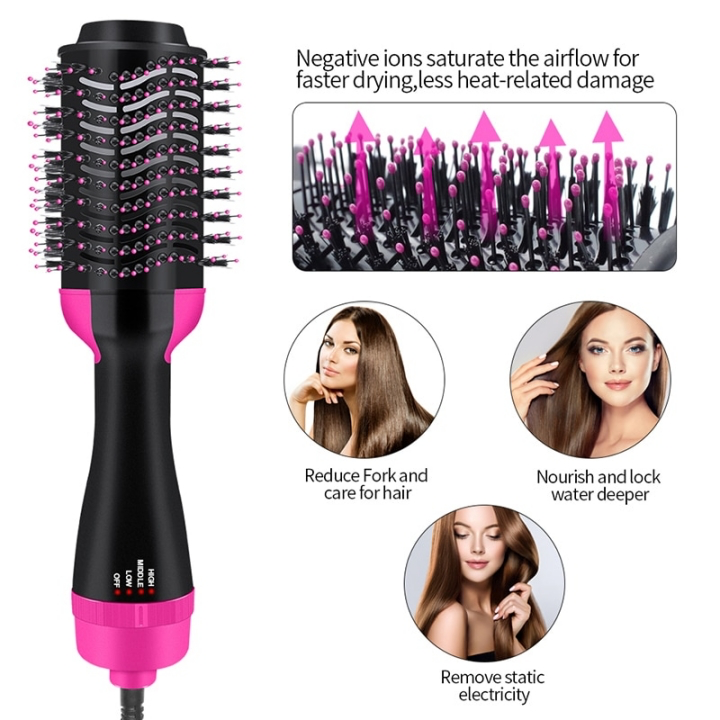 Multifunctional 2 In 1 Hot Air Hair Comb Hair Dryer Volumizer